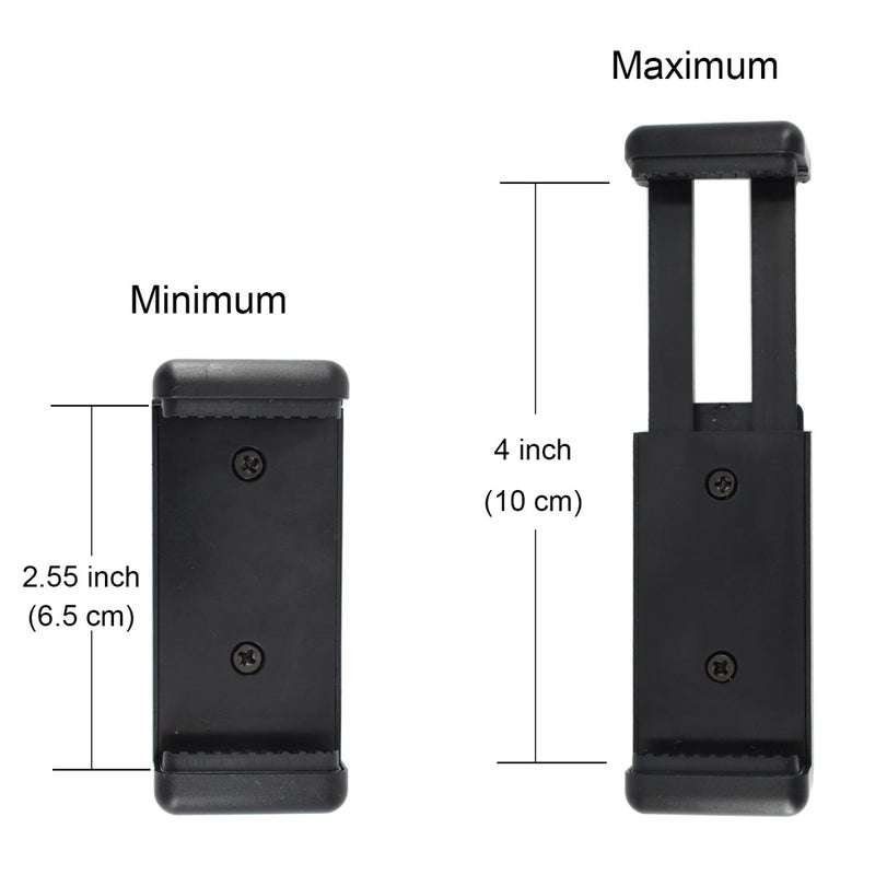 OIMIO Universal Cell Phone Tripod Mount Adapter, OIMIO Phone Holder Clip Connector Head Used for Monopod Selfie Stick DSLR Travel Mini Flexible Tripod and More(2 Pack) - Image 5